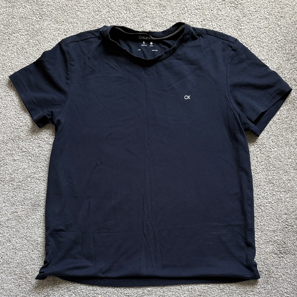 Calvin Klein Men's Dark Blue Short Sleeve Tee